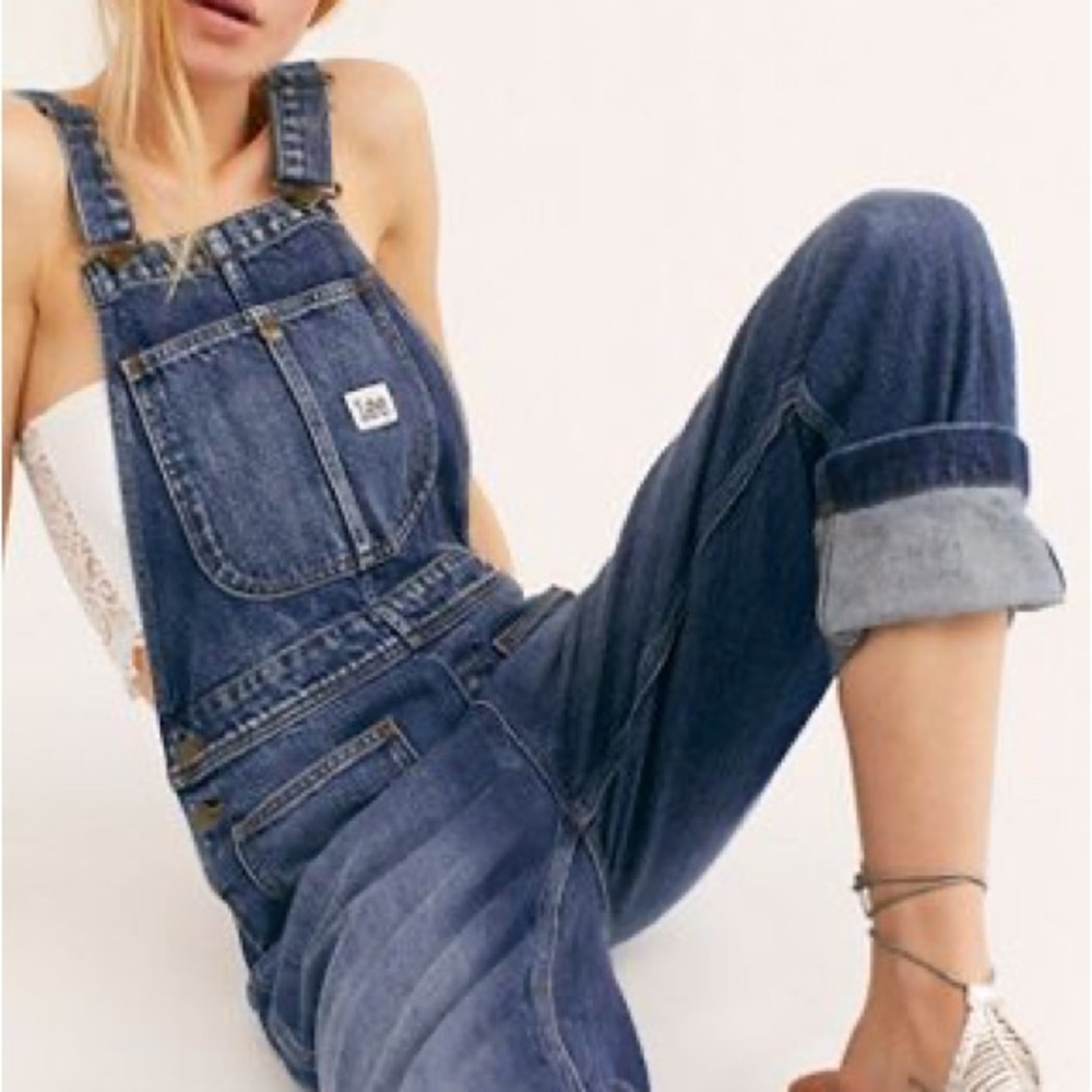 Free people x lee straight leg overalls sz XS